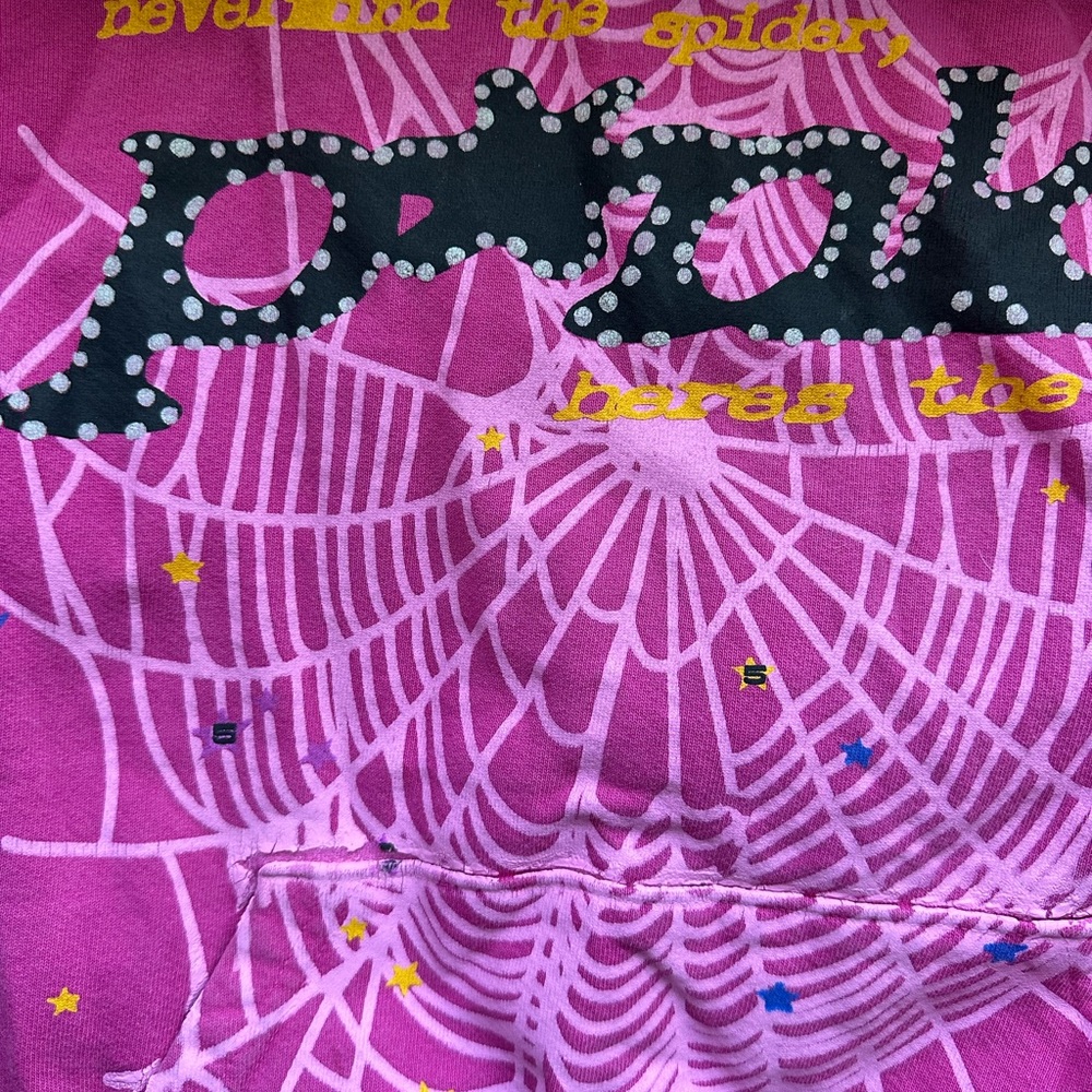 Used pink spider hoodie
